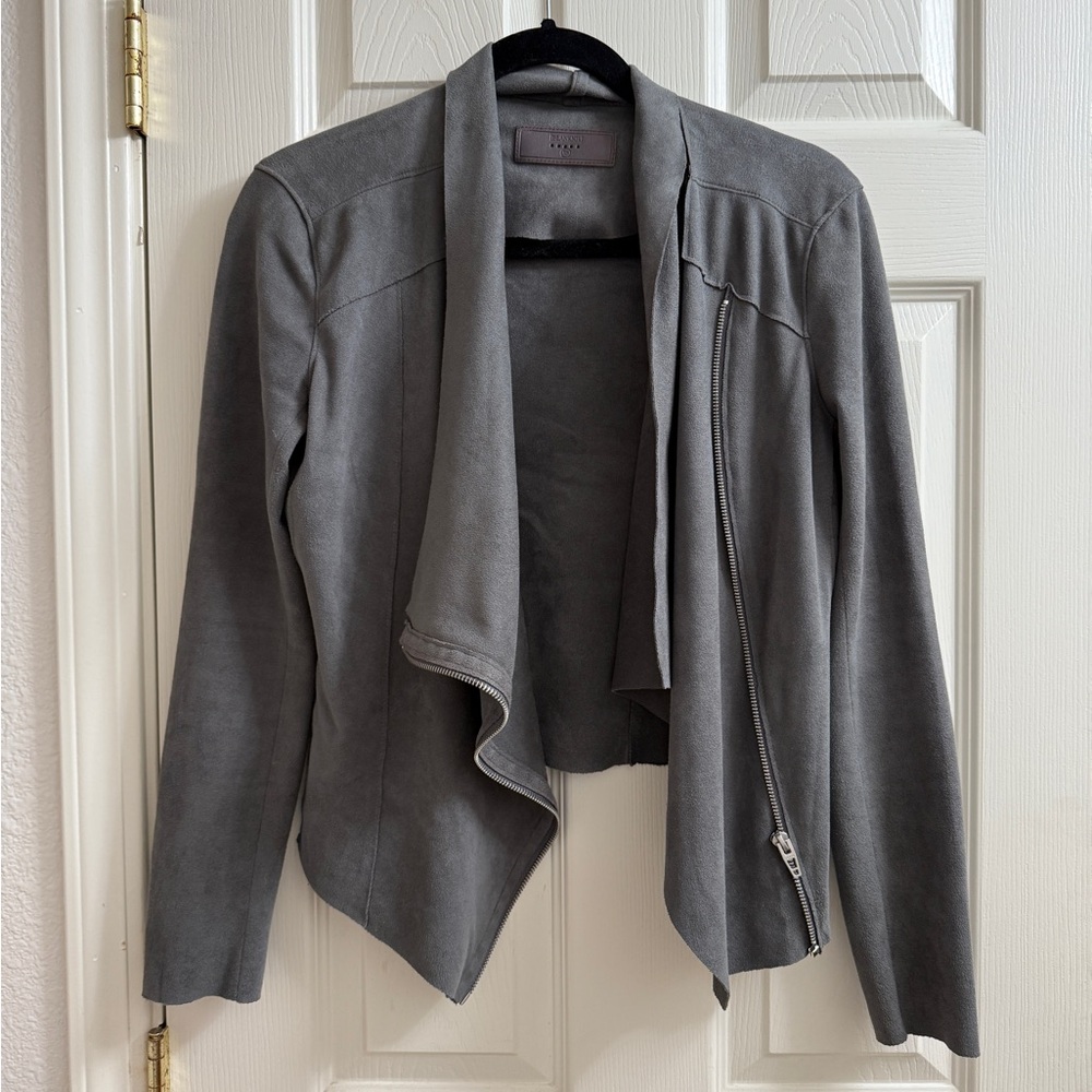 Blank NYC Suede Jacket - Blue Grey